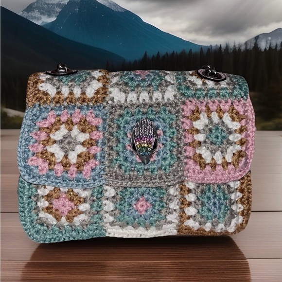 Kurt Geiger London Kensington Multicolor Crochet Shoulder Bag